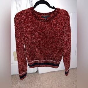 Velvet crewneck sweater
